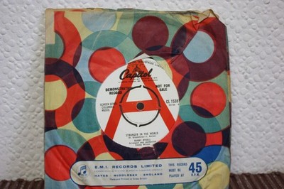 BOBBY RYDELL - STRANGER IN THE WORLD - RARE 1960's PROMO 7'' SINGLE