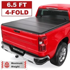4 Fold 6.5FT FRP Hard Bed Tonneau Cover For 2007-2013 Chevy Silverado GMC Sierra