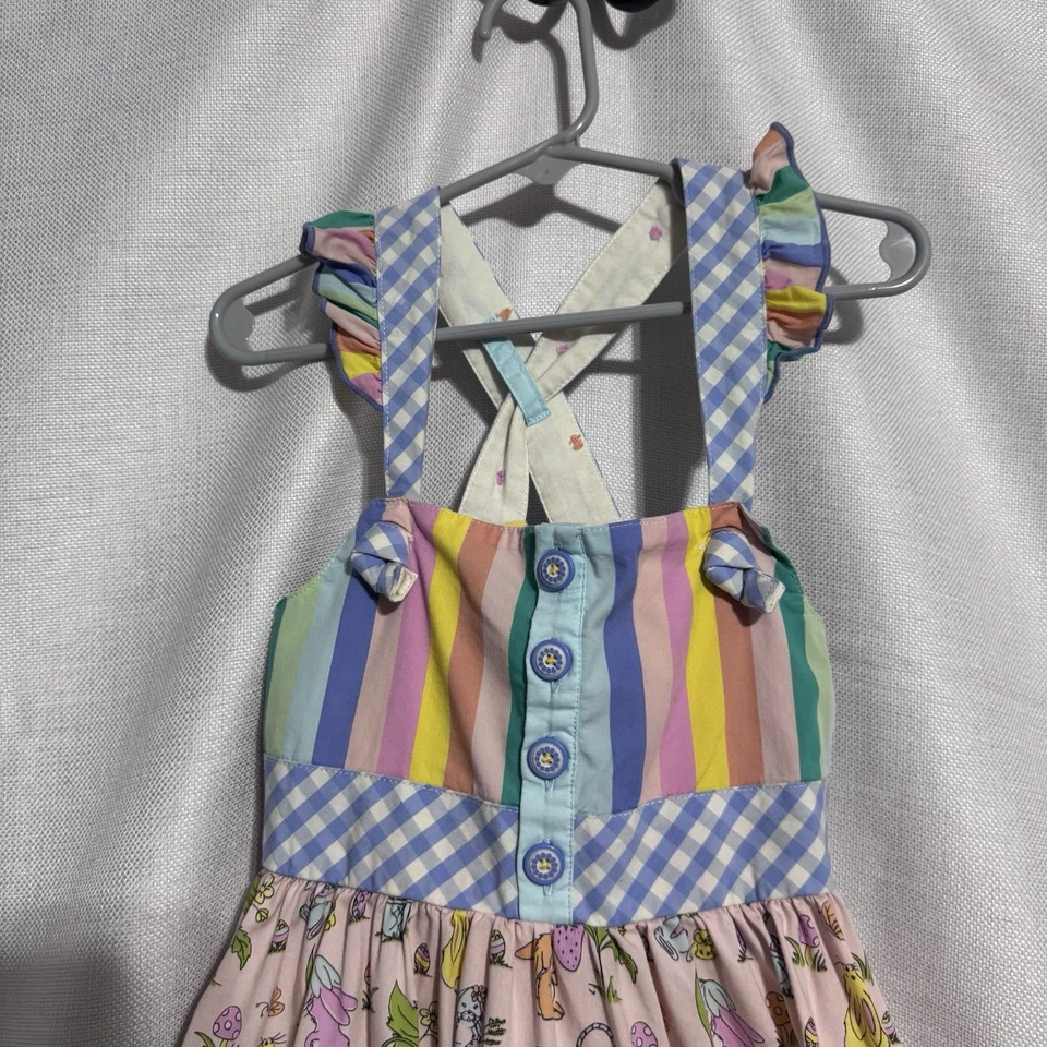 Vestido Matilda Jane Niñas Let’s Go Together Pastel Conejito de Pascua Talla 6 Foto 2 de 4