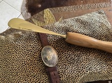 Hand Turned Wooden Brass Long Shoe Horn 20 Handmade