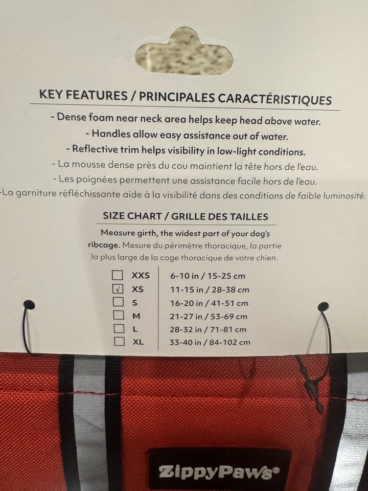 ZippyPaws - Adventure Life Jacket for Dogs - XSMALL - Red - 1 Life Jacket - Image 4 of 4