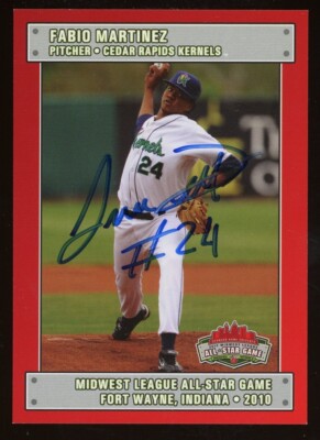 2010 Cedar Rapids Kernels FABIO MARINTEZ Signed Card autograph AUTO ANGELS