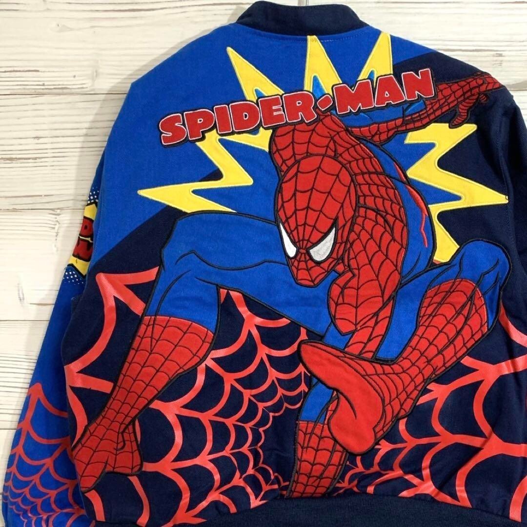 JH Design Spiderman Racing Jacket Size YOUTH 2XL Rare Japan JH Design Spiderman Racing Jacket Size YOUTH 2XL Rare Japan