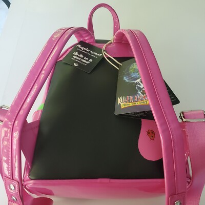 Loungefly Killer Klowns From Outer Space Mini Backpack Neon Pink GITD Glow NWT Loungefly Killer Klowns from Outer Space Jumbo Cosplay Glow  main image 2