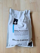 Cloth Face Covers / Face Masks, Black, Pack Of 10 by Bella  Canvas, Daily Use