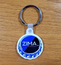 VINTAGE Zima Keychain Clearmalt Discontinued Alcoholic Beverage Drink Key Ring