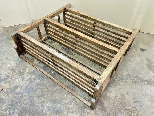 Alt Vintage Selten Handgefertigt 3 Regale Teak Holz Schuhe / Buch Mehrzweck Use - Bild 6 von 12