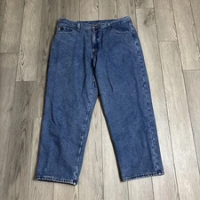 L.L. Bean Double L Relaxed Fit Men’s Size 40/29 Blue Flannel Lined Jeans Bootcut