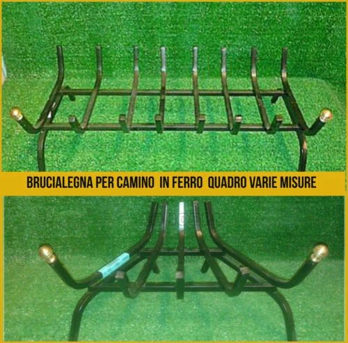 Griglie e alari in ottone per caminetti