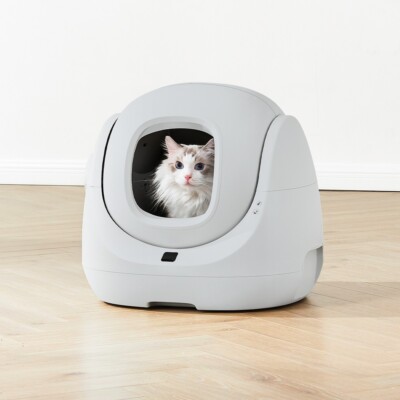 Catlink Selbstreinigende Katzentoilette, APP-Fernbedienung,4 Reinigungsmodi, 65L