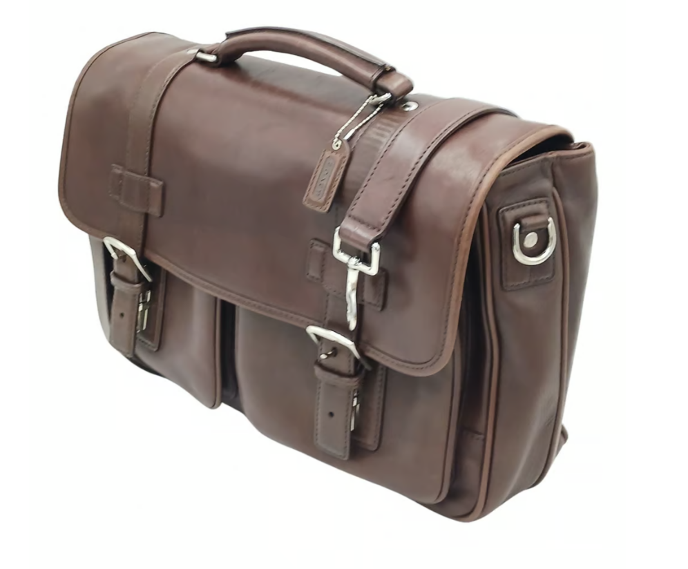 Coach Vintage Thompson Mahogany Briefcase/Laptop Bag With Buckle