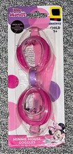 Disney Minnie Mouse Swim Goggles UV Protection/Latex Free/Adjustable/Age 3 NEW