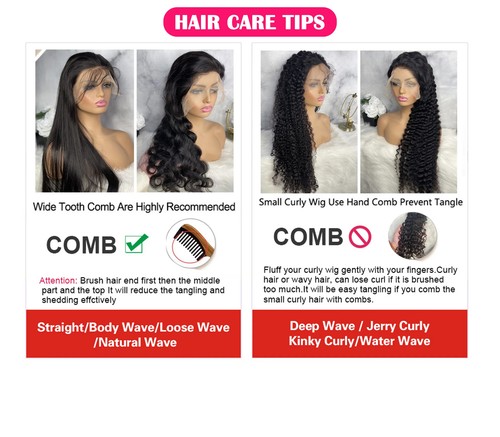 Frontal Wig Loose Deep Wave Wigs Curly Human Hair Deep Water Wave Lace Front Wig - Picture 13 of 13