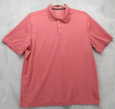 C9 by Champion Duo Dry Polo Shirt Mens XL Peach White Color Blend 100% Polyester