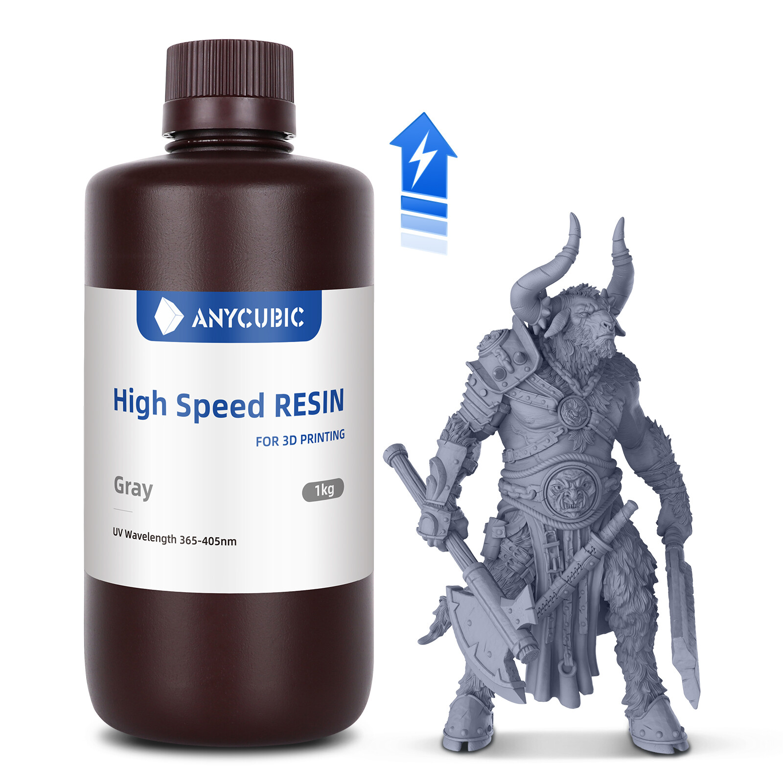 ANYCUBIC 1KG Grey High Speed Resin For M5s/M5s Pro LCD Resin 3D Printer