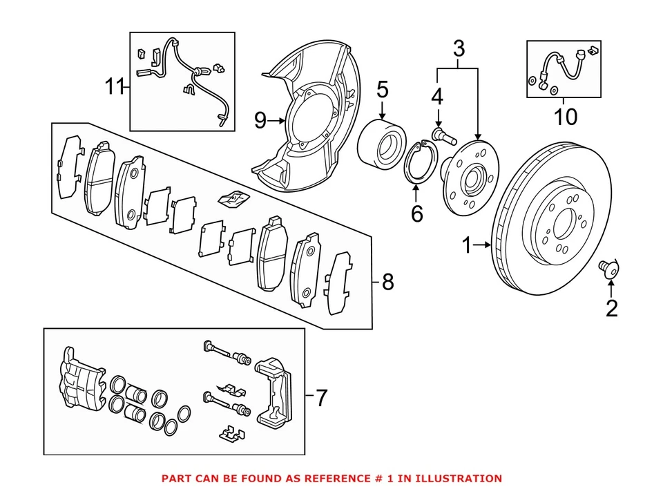 Оригинальный ротор переднего вентилируемого дискового тормоза от оригинального производителя для Acura MDX 2017-2020 - Изображение 2 из 3