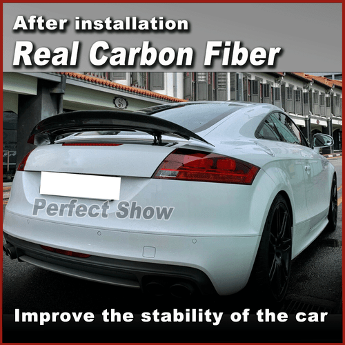 Carbon Spoiler Heckspoiler Abrisskante Lippe für AUDI 8J TT TTS MK2 08-14 Ansatz - Picture 2 of 14