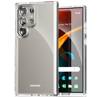 For Samsung Galaxy S24 S23 S22 Plus Ultra Shockproof Slim Clear Case Cover