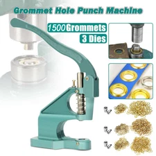 Hand Press Machine Snap Button Grommet Rivets Eyelets Fastener Dies Mold Set DIY