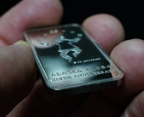 1984 Anchorage ALASKA 25th Anniversary Oxford 999 1oz Fine Silver art bar C1738 - 第 2/4 張圖片