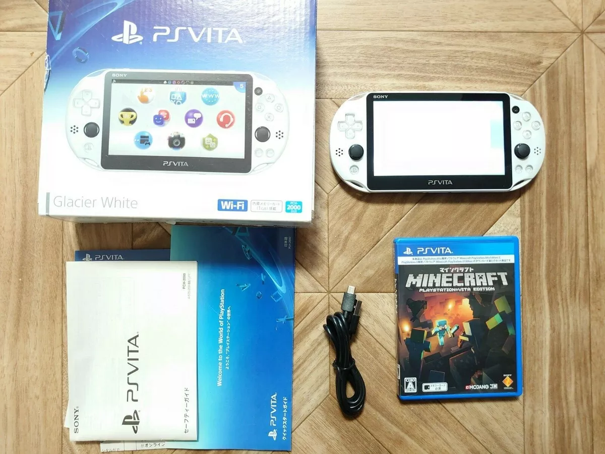 Playstation vita Wi-Fi model PCH-2000 ZA22 Glacier White Mine Craft game set