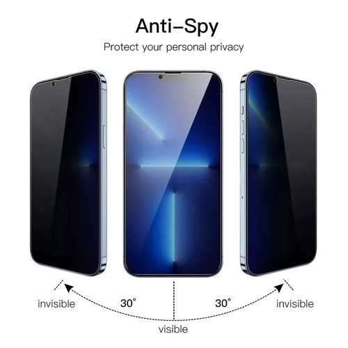 Full Privacy Tempered Glass Screen Protector For iPhone 16 15 14 13 Pro Max 12 - Picture 10 of 12