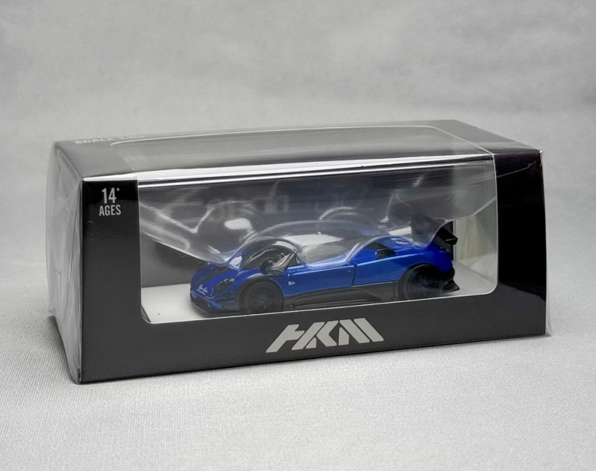 HKM 1/64 Scale Pagani Zonda 760 LH Blue Diecast Car Model Toy Gift