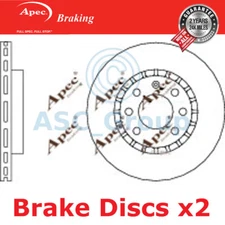 2x Apec Braking 256mm Vented EO Quality Replacement Brake Discs (Pair) DSK532