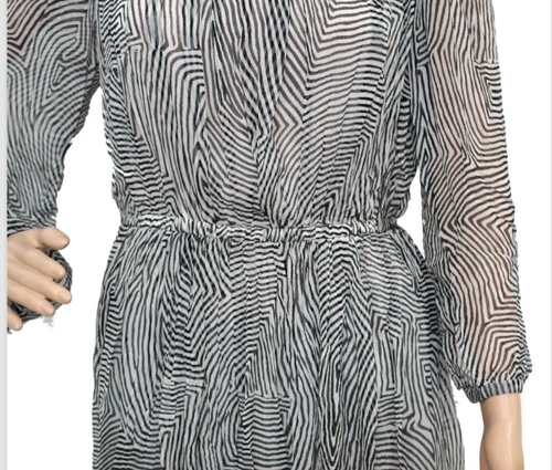 Isabel Marant Etoile Femme Décontracté Rayé Mousseline Imprimé Court Mini Robe M - Photo 8 sur 8