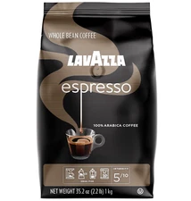 Lavazza Caffe Espresso Whole Bean Coffee Blend Medium Roast 2.2-Pound Bag Pack