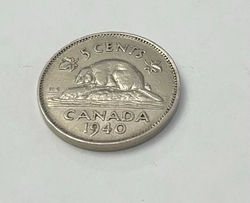 1940  Canadian  5 Cent Coin