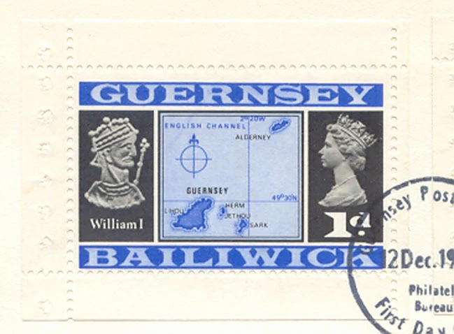 GB GUERNSEY 1969, 1 P, 4 P and 5 P Definitives - Booklet Stamps on superb FDC - Image 2 of 2