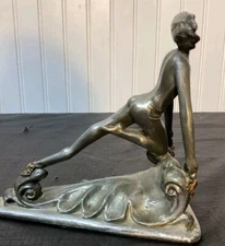 Art Deco Style Statue Sculpture Art Nouveau Style Bronze
