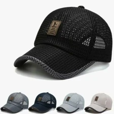 Men Summer Snapback Quick Dry Mesh Baseball Cap Sun Golf Hat Breathable Hat