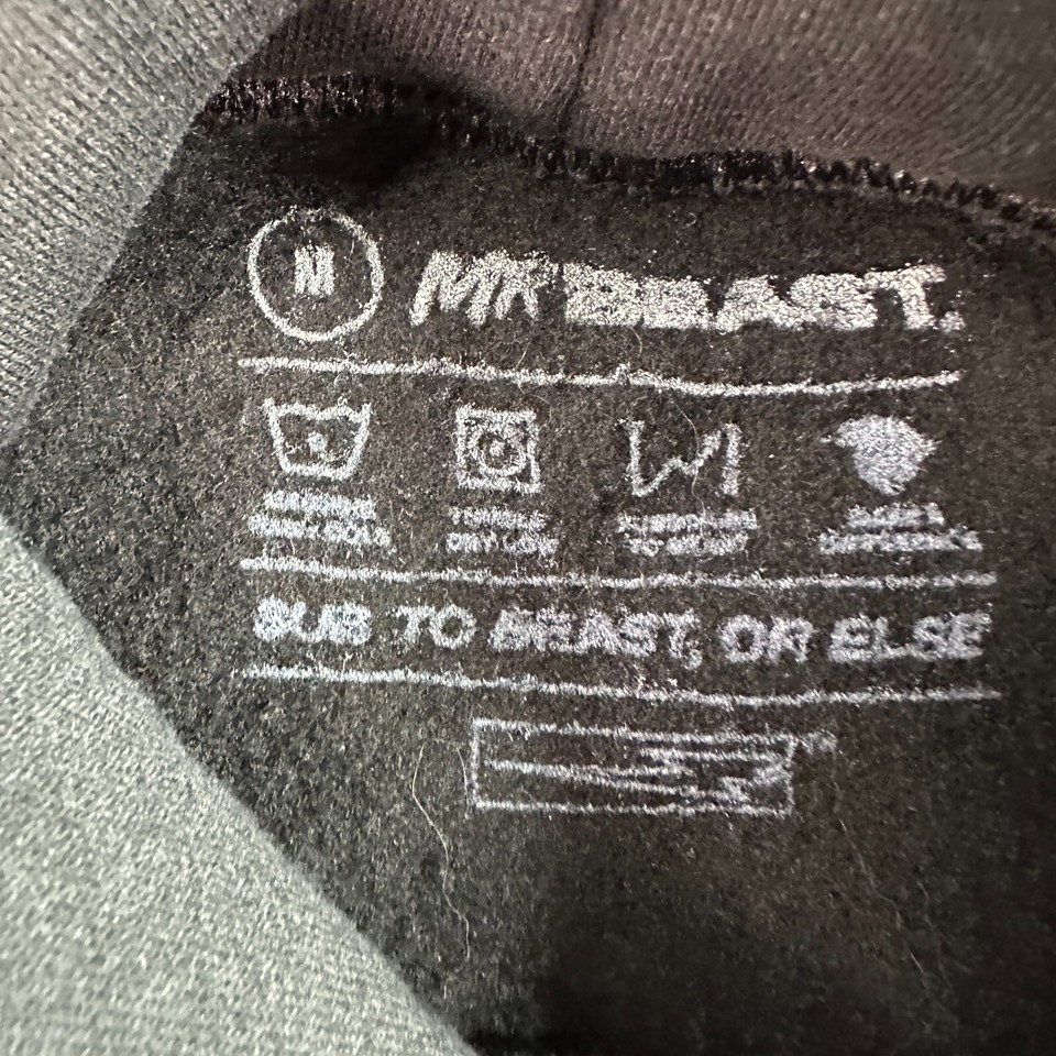 Mr Beast Hoodie Mens Medium Black Executive Produce Pullover Sweatshirt