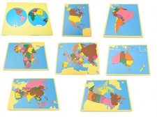 Montessori Geography - Board Map Package 2 Set of 8 with Canada