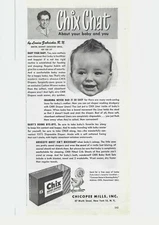 1949 CHIX GAUZE DIAPERS Vintage Magazine Print Ad