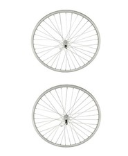 F&R 700C CERCHIO FISSO RUOTA ANTERIORE O LIBERA 36 RAGGI ASSE 3/8 CON SGANCIO RAPIDO ARGENTO.