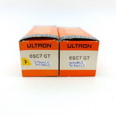 2 X 6SC7GT ULTRON TUBE. 50er Jahre TUNGSOL PRODUKTION. MATCHED PAIR. 7. CH150