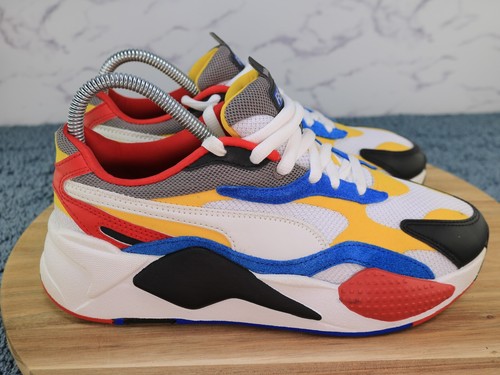 PUMA RS-X3 Puzzle JR Red Blue Yellow White Sneaker Low 372357 04 Youth Size 7C ! - Picture 13 of 24
