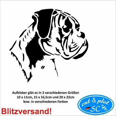 Autoaufkleber Boxer Hund Tattoo deutscher Boxer Dog Sticker Autoaufkleber SC112 - Bild 1 von 4