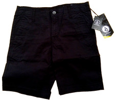 Volcom Frickin Racket Shorts black chinos Boy's size 27 14Y Big Youth