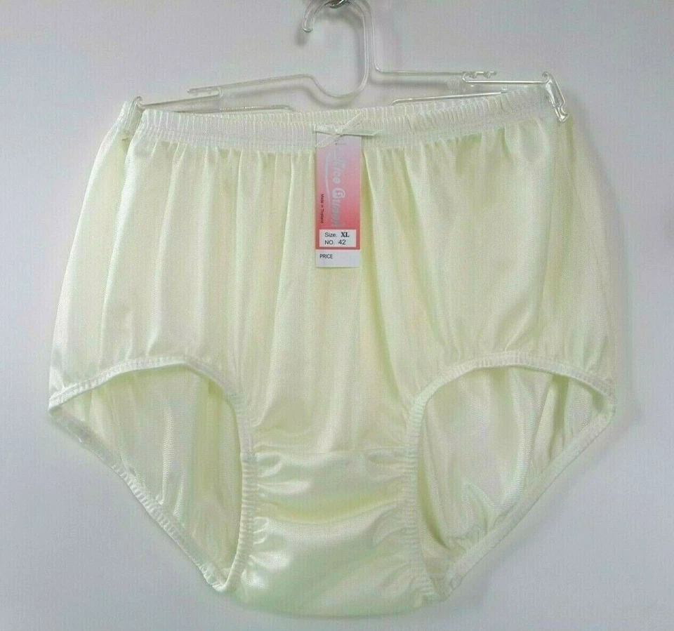 x10 Bragas Mujer Nylon Satinado Sedoso Hi Briegs Abuela Ropa Interior Talla XL Foto 3 de 4