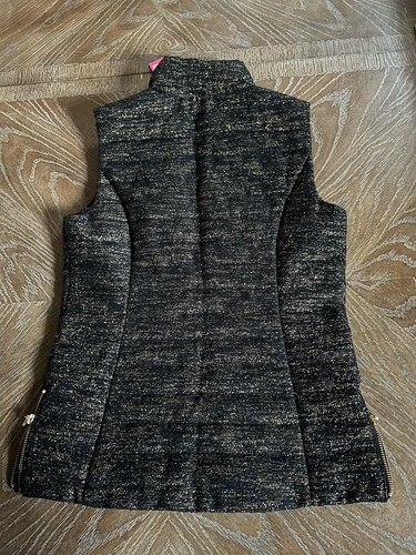 NWT Lilly Pulitzer Noella Vest Resort Boulce In Onyx XS $278 - Picture 5 of 9
