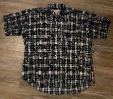 Woolrich Button Down Shirt - Men's Size 2XL - 100% Cotton - Fishing Theme
