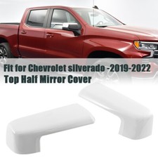 For 2019-26 Chevy Silverado/GMC Sierra 1500 White Side Top Half Mirror Cover Cap