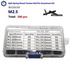 500pcs M2.5 Manganese steel Spring Pin, cylindrical pin, hollow pin, Dowel Pin