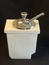 VTG Chudnow #321 White Porcelain Soda Fountain Syrup Canister B.B. Co Pump PARTS