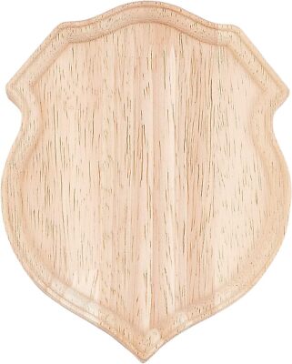 Unfinished Wooden Plaque Shield Shape Decoration Wooden Natural Signboards