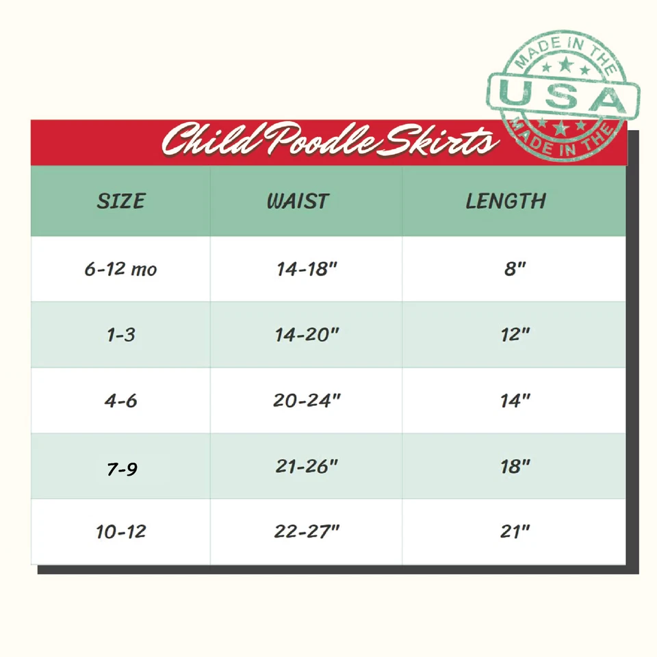 Hip Hop 50s Shop 4 pc Girls Poodle Skirt Outfit Halloween or Dance Costume - Image 3 of 3